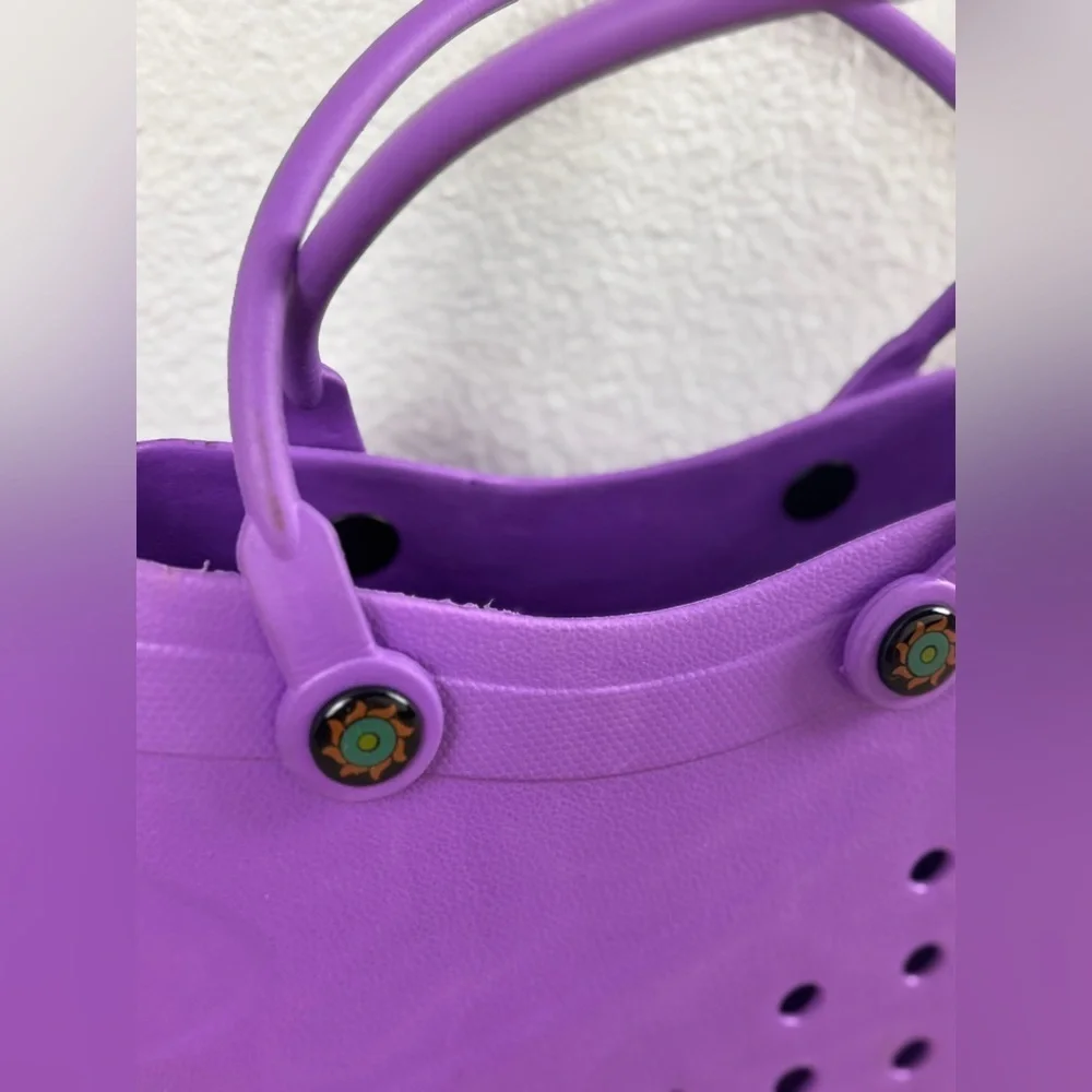 Optari Sol Tote Croc Style Purple Large Hand Tote Bag Waterproof Colorful